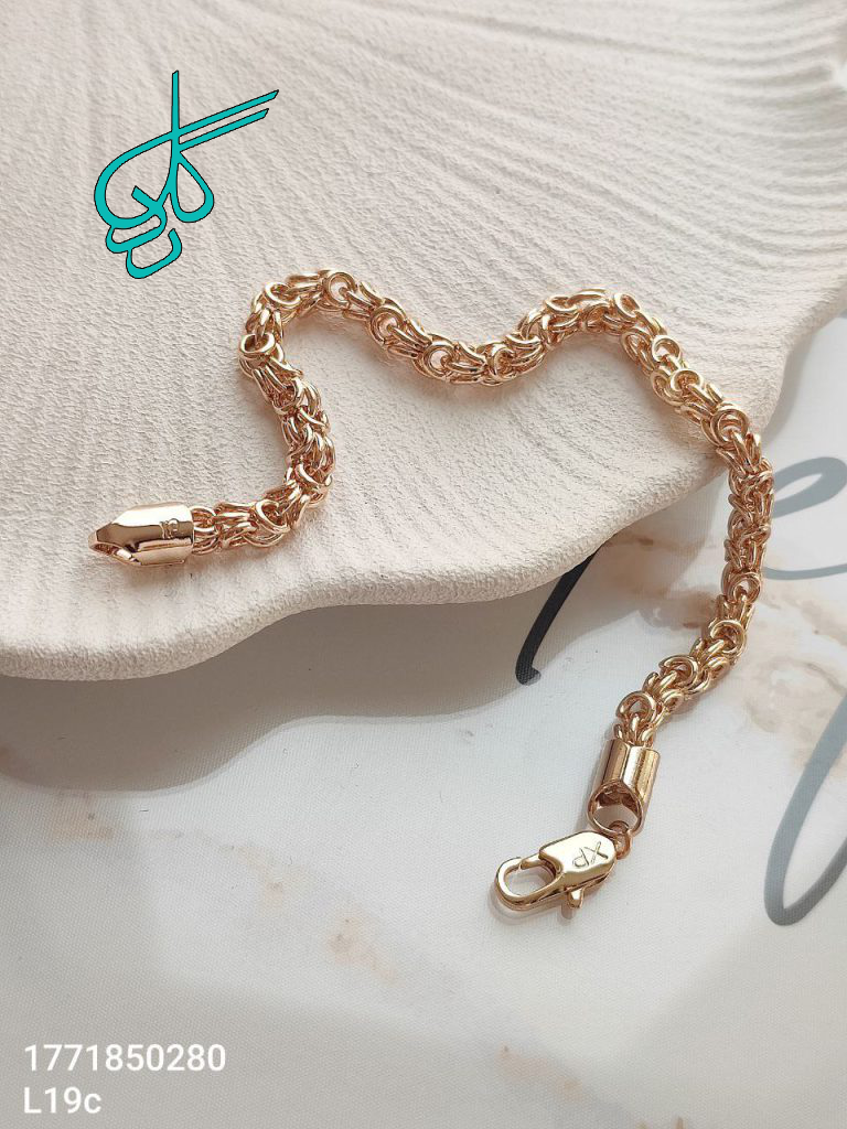 خرید دستبند مارک ژوپینگ طرح طلا رنگ ثابت کیفیت عالی کد 1216857 - ردگل