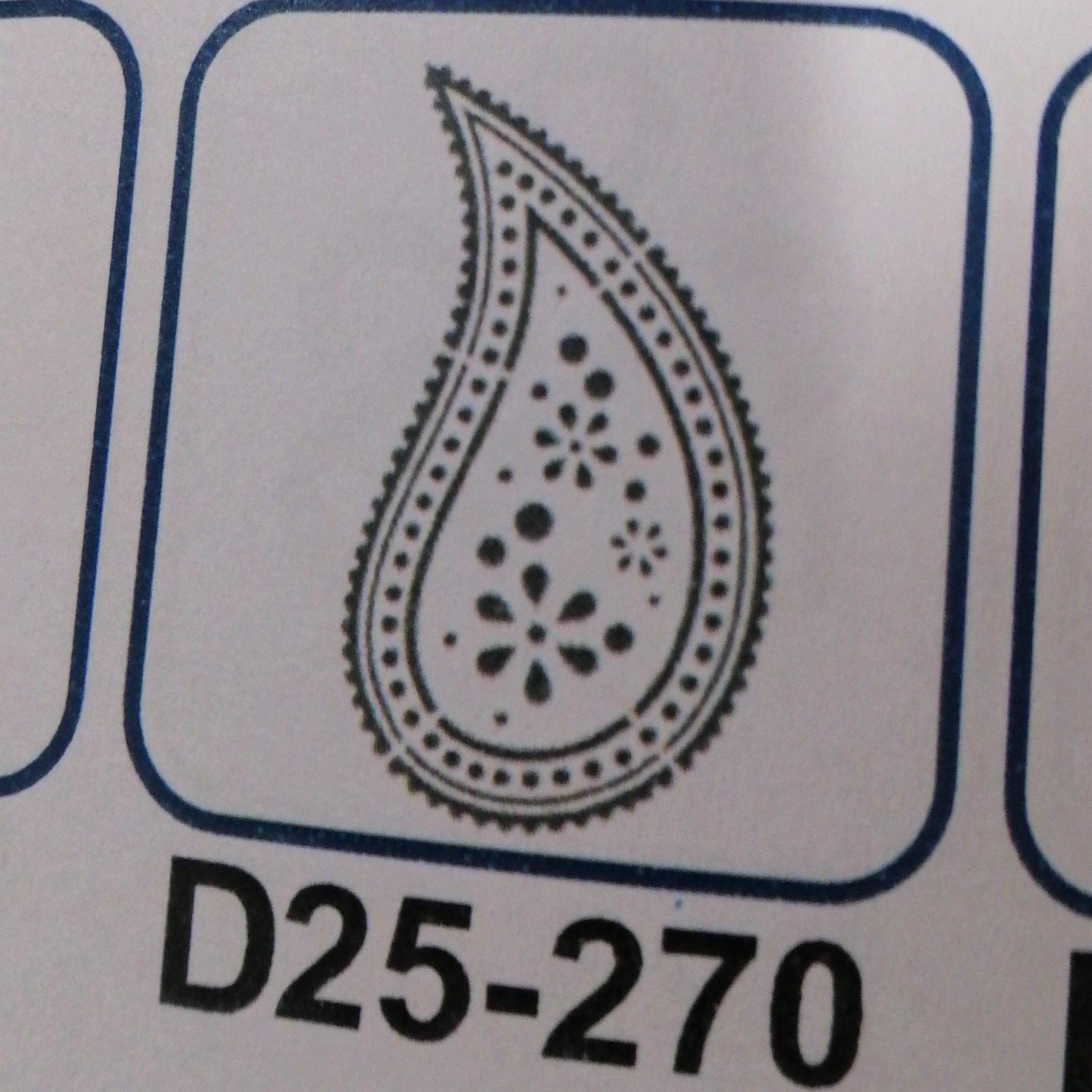 شابلون طرح اشک سایز 30 در 20 کد 270