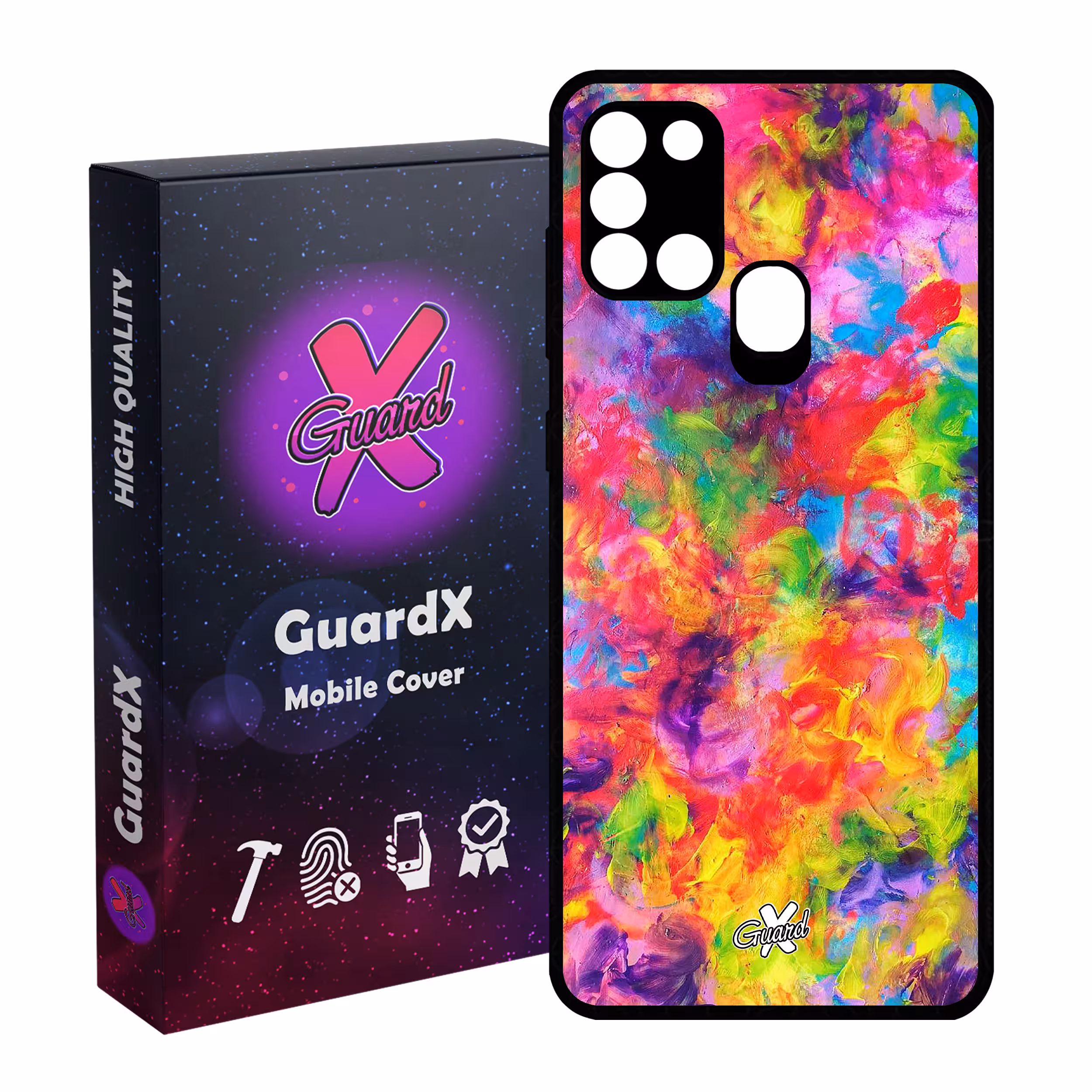 کاور گارد ایکس طرح رنگی مدل Glass10390 مناسب برای گوشی موبایل سامسونگ Galaxy A21s