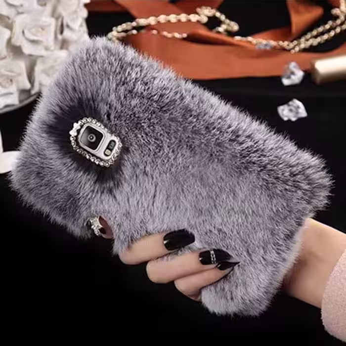 قاب عروسکی مدل خزدار گوشی سامسونگ Note 4