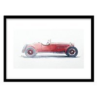 قیمت و خرید تابلو دکوراتیو مدل نقاشی آبرنگ خودرو کلاسیک کد 1757