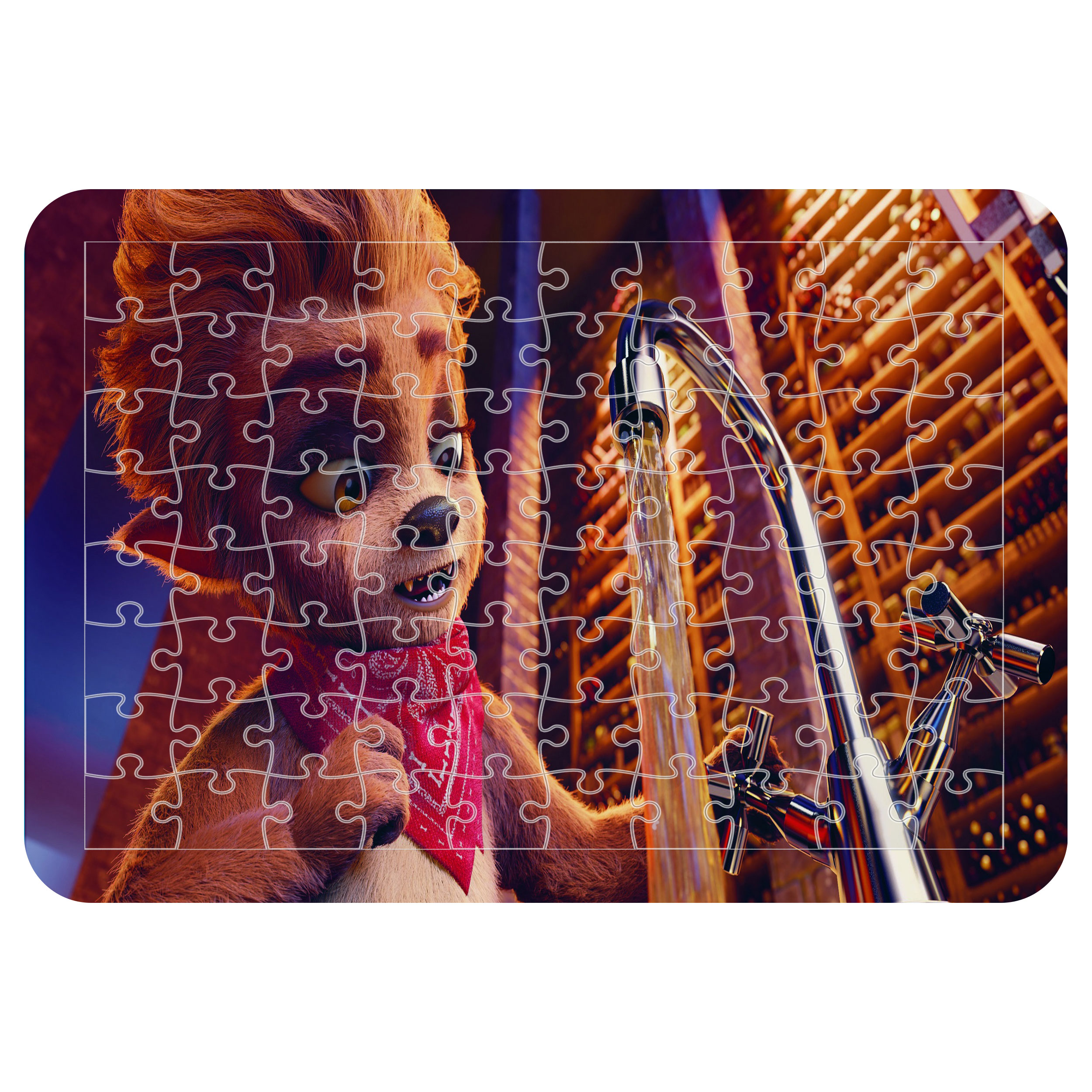 پازل 54 تکه اطلس آبی طرح کارتون خانواده هیولا مدل P1656