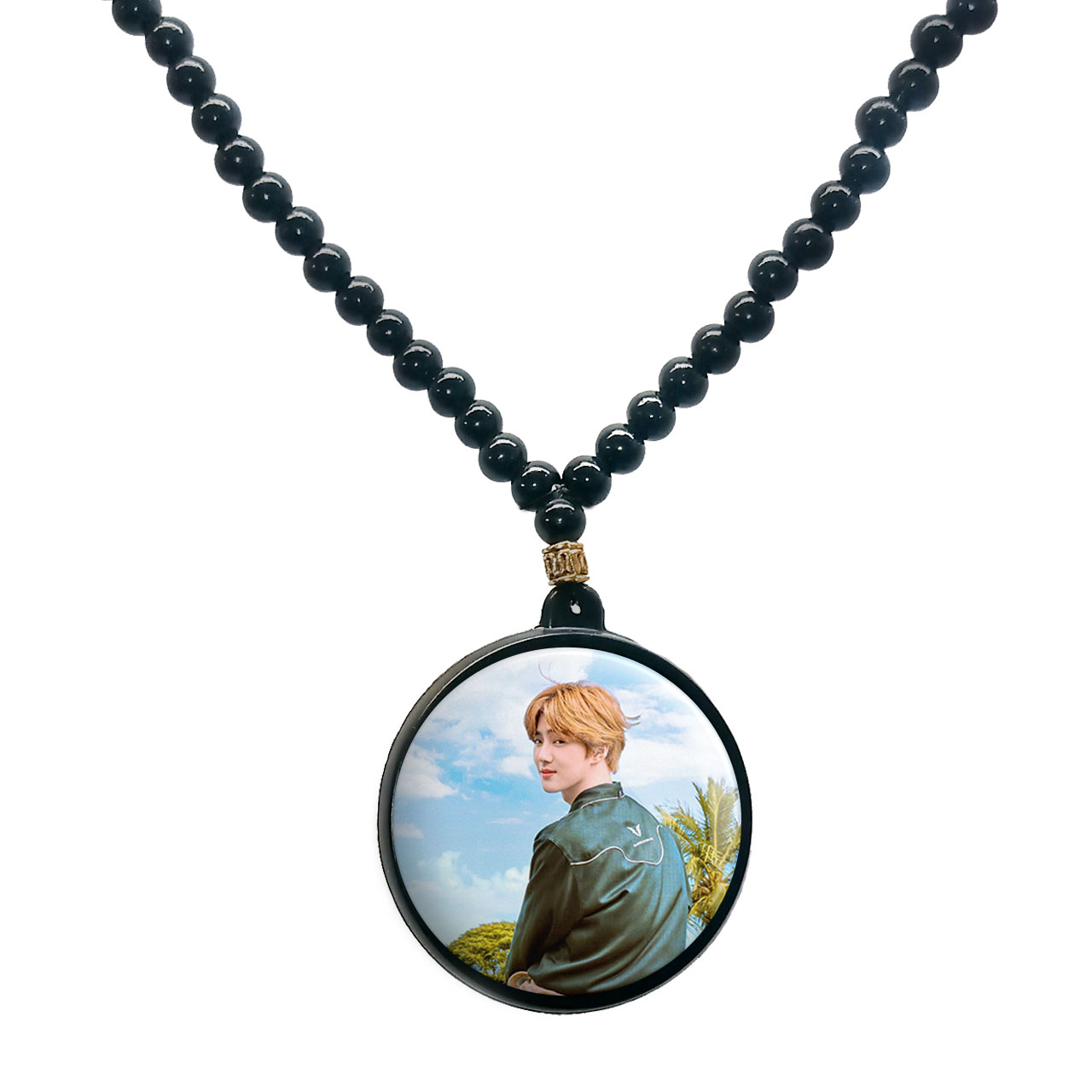 گردنبند پرمانه طرح exo کد pmd.14031 مدل دو طرفه