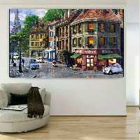  تابلو بوم طرح خیابان پاریس کدTB205