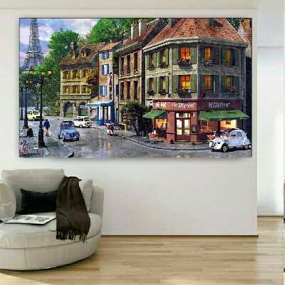  تابلو بوم طرح خیابان پاریس کدTB205