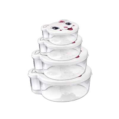  ظرف نگهدارنده غذای کودک هوبی لایف کد 2098 مجموعه 4 عددی