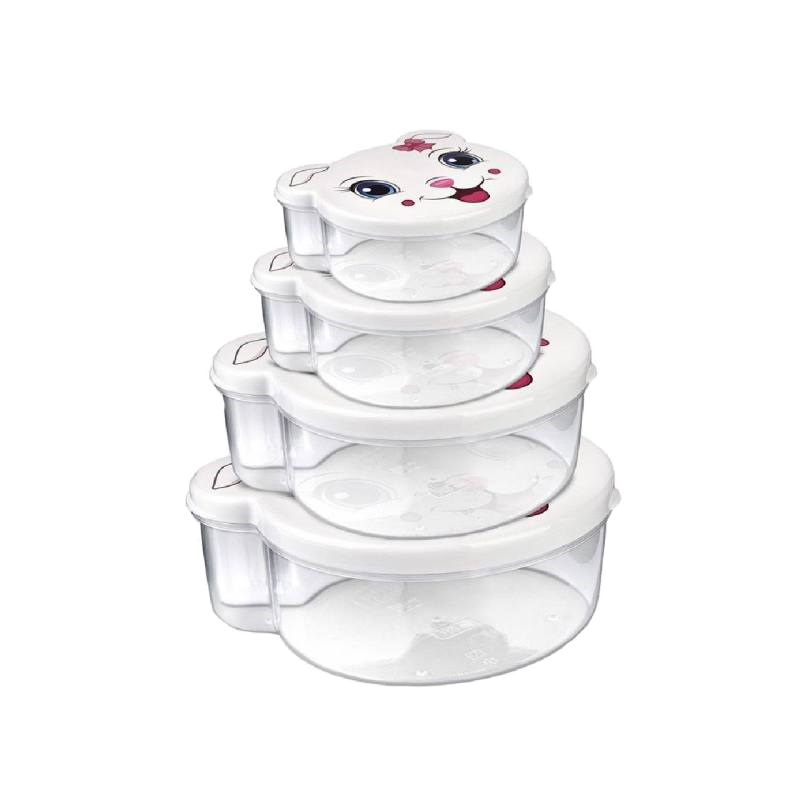  ظرف نگهدارنده غذای کودک هوبی لایف کد 2098 مجموعه 4 عددی