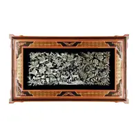 تابلو قلمزنی طرح گل ومرغ کد630601