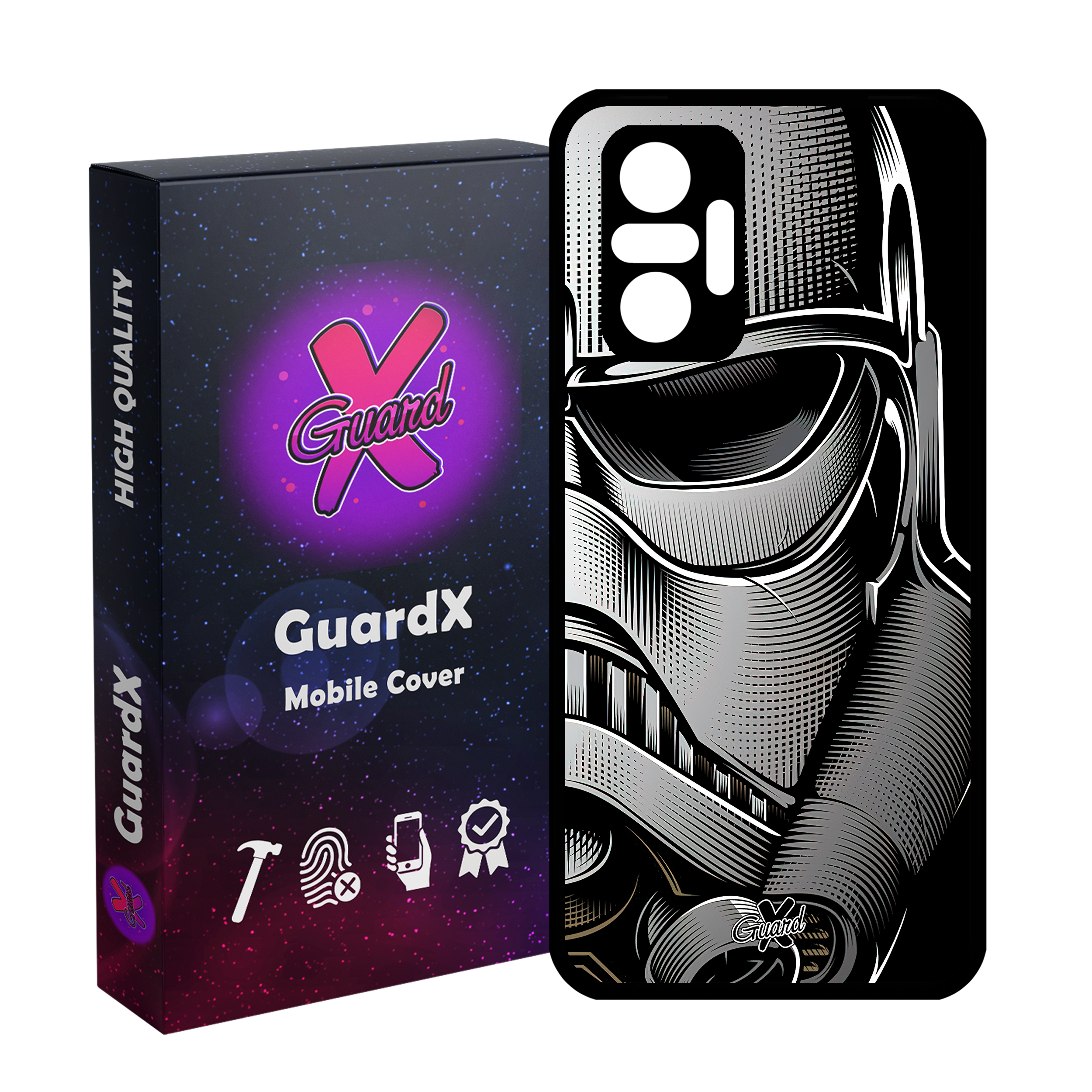 کاور گارد ایکس طرح جنگ ستارگان مدل Glass10454 مناسب برای گوشی موبایل شیائومی Redmi Note 10 Pro/Note 10 Pro Max