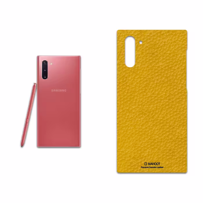 برچسب پوششی ماهوت مدل Mustard-Leather مناسب برای گوشی موبایل سامسونگ Galaxy Note 10