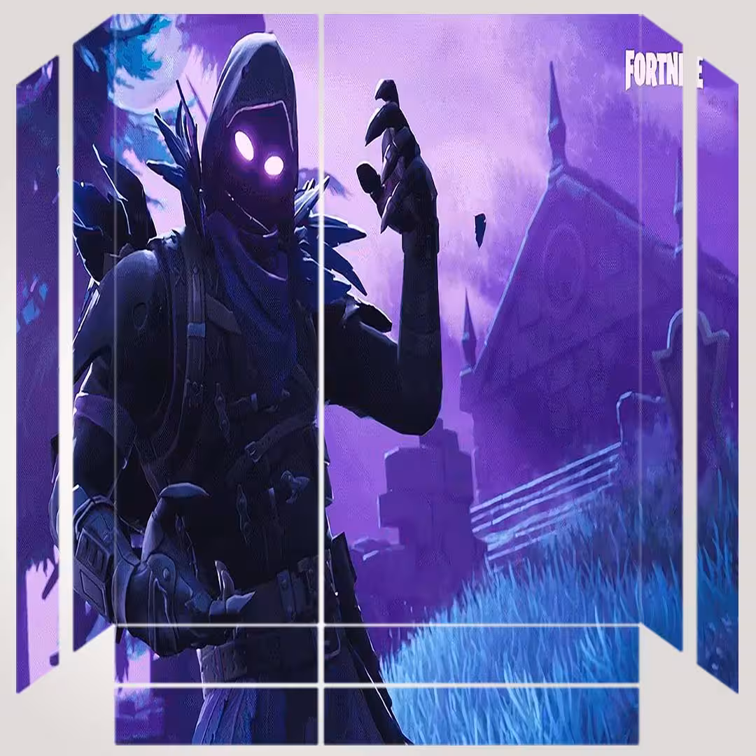برچسب پلی استیشن ۴ مدل ps4 fat طرح fortnite کد PS-1017