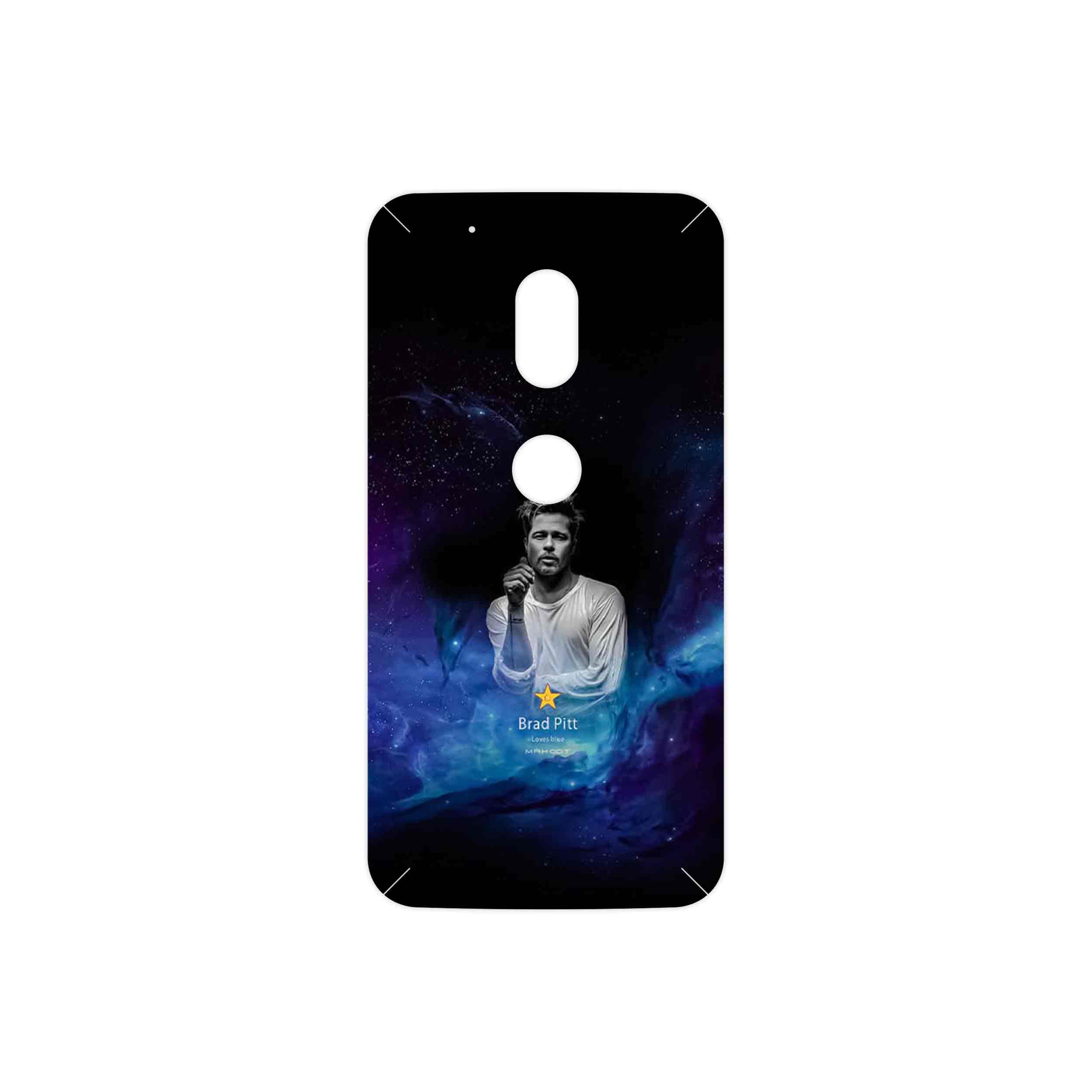 برچسب پوششی ماهوت مدل Brad Pitt مناسب برای گوشی موبایل موتورولا Moto G4 Play