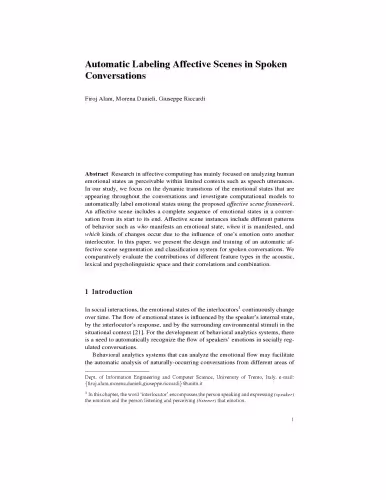خرید و دانلود نسخه کامل کتاب Automatic Labeling Affective Scenes in Spoken Conversations