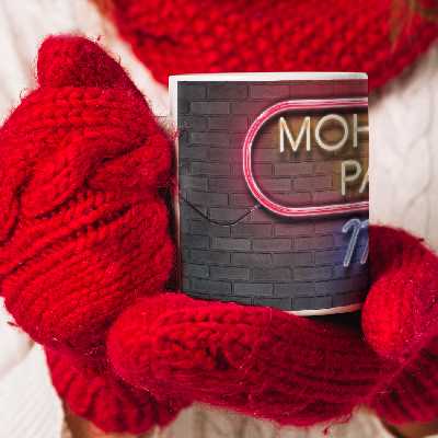 ماگ طرح تابلو نئون مدل محمد پارسا