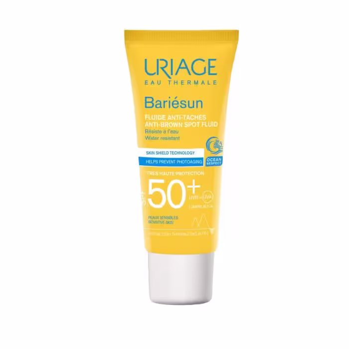 فلوئید ضد آفتاب بی رنگ اوریاژ  SPF50 مدل Bariesun مناسب انواع پوست حجم 40 میلی لیتر