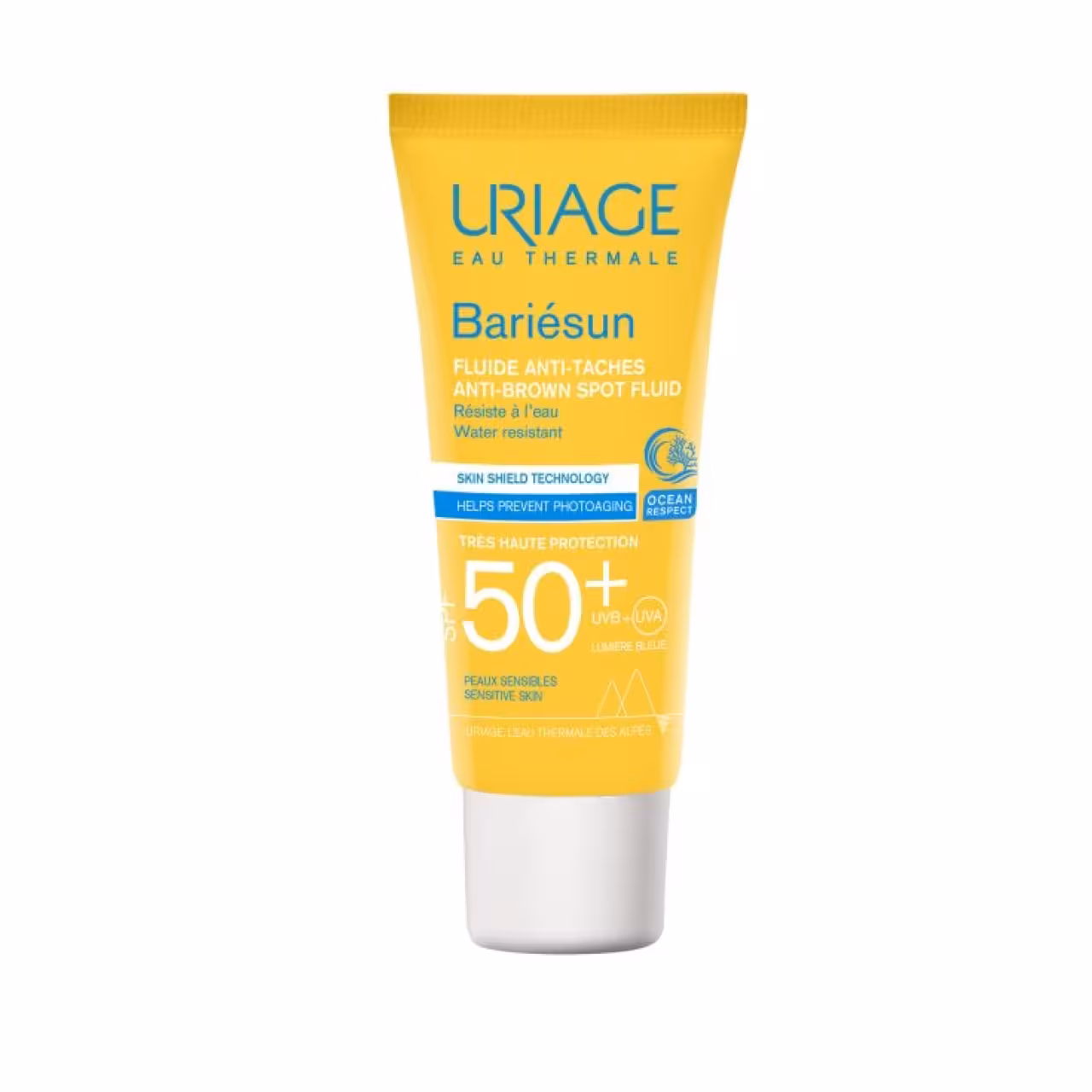 فلوئید ضد آفتاب بی رنگ اوریاژ  SPF50 مدل Bariesun مناسب انواع پوست حجم 40 میلی لیتر