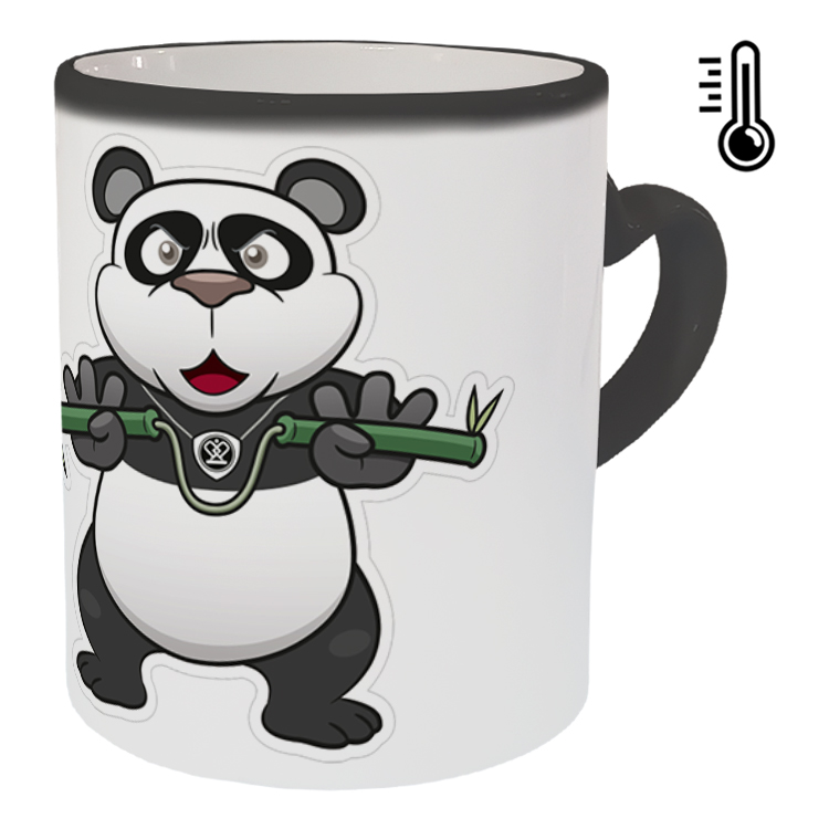 ماگ حرارتی مدل دسته قلبی طرح پاندا کونگ فو کار کد 96