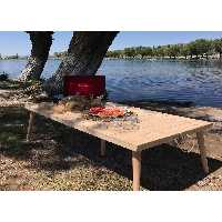 میز کمپ چند رنگ کمپینگ چوبی اردوگاه طبیعی بالکن پیک نیک باغ دوام TMwooden