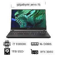 لپ تاپ اپن باکس گیگابایت مدل gigabyte aero 15 پردازنده i7 11800H