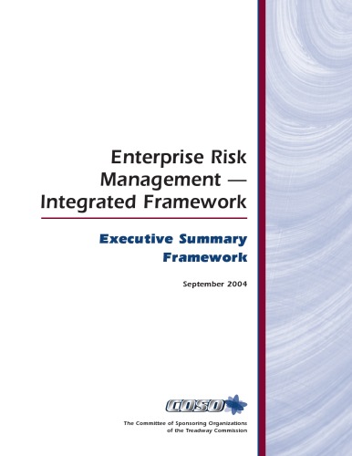 خرید و دانلود نسخه کامل کتاب Enterprise Risk Management - Integrated Framework
