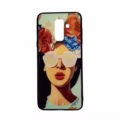 کاور طرح پشت شیشه ای کد j8 مناسب برای گوشی موبایل سامسونگ galaxy A6 plus /J8