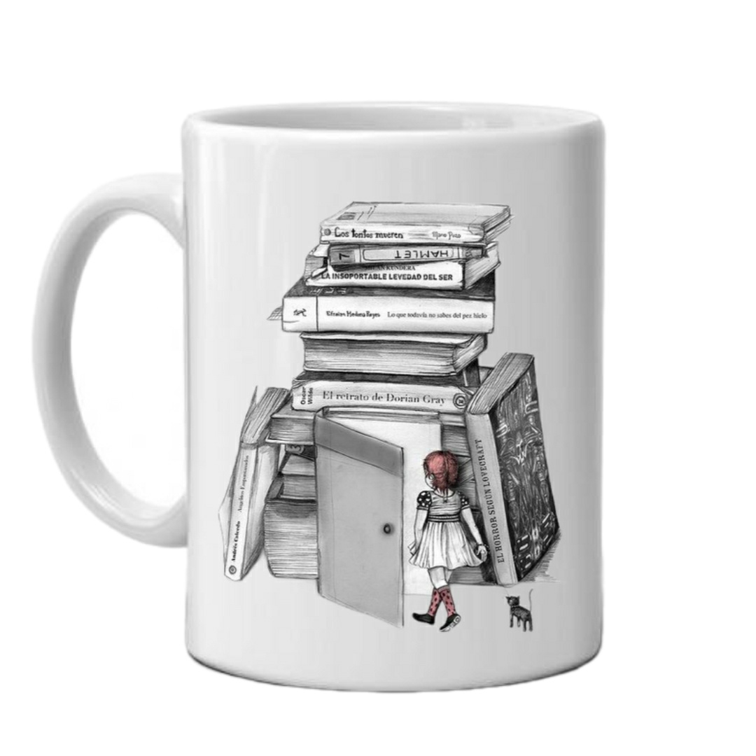 ماگ طرح کتاب و کتابخوانی کد 002