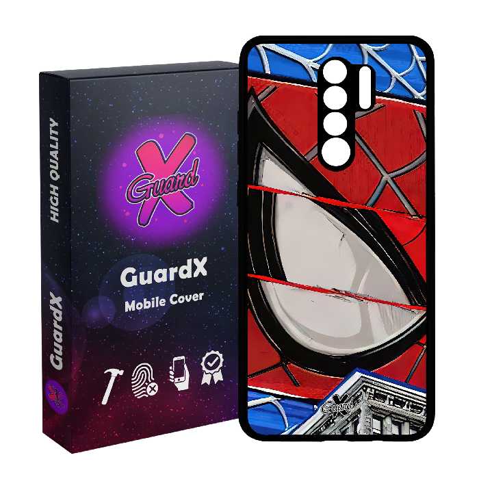 کاور گارد ایکس طرح مرد عنکبوتی مدل Glass10491 مناسب برای گوشی موبایل شیائومی Redmi 9/Redmi 9 Prime/Poco M2