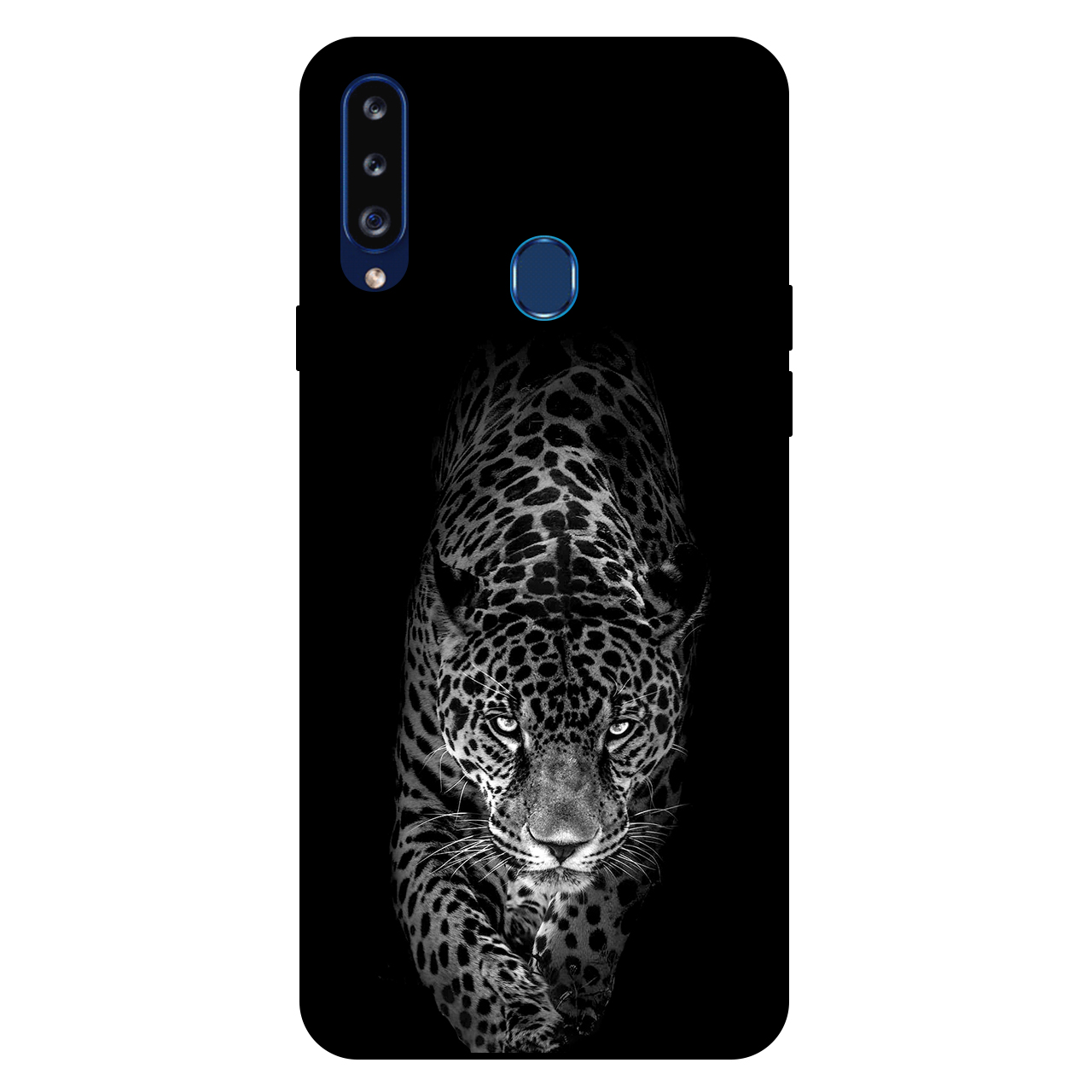 کاور مگافون طرح پلنگ مدل 1879 مناسب برای گوشی موبایل سامسونگ Galaxy A20 S   