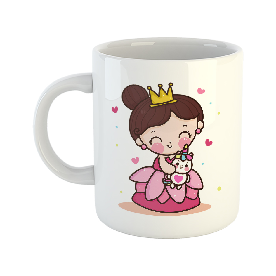 ماگ طرح پرنسس کوچولو و عروسک تک شاخ