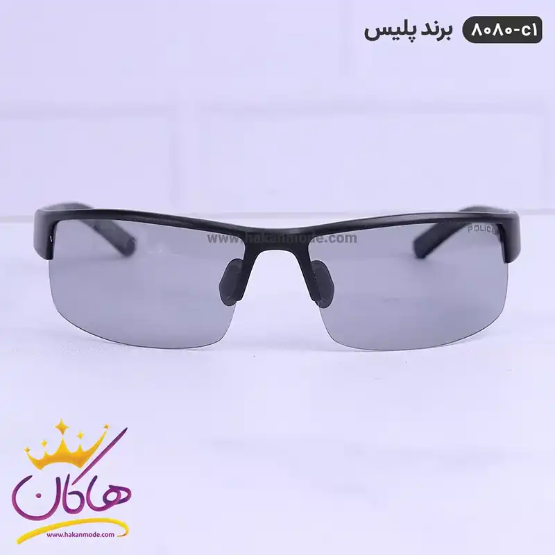 عینک اسپرت پلیس مردانه مدل 8080 آلومینیومی طوسی