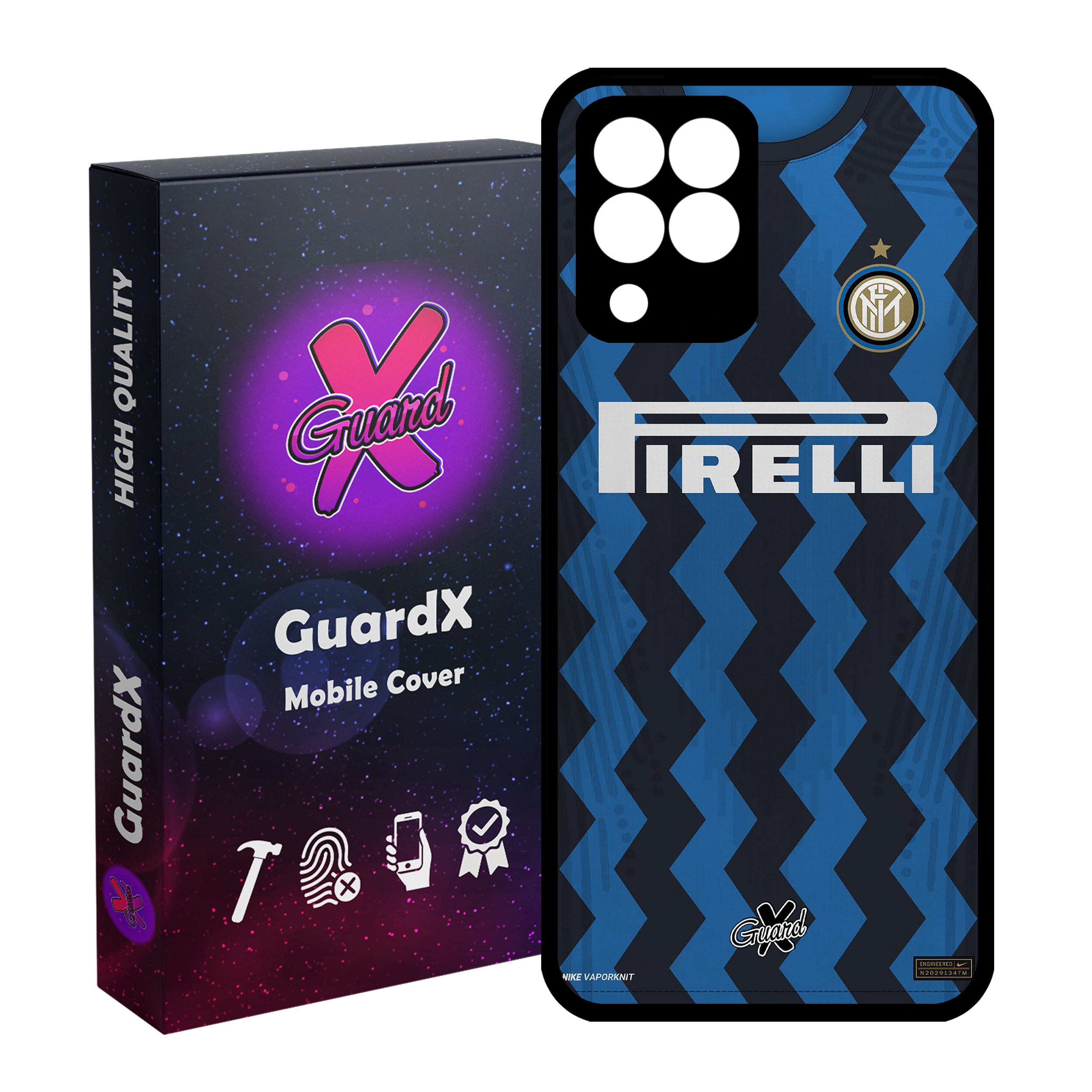 کاور گارد ایکس طرح اینتر میلان مدل Glass10236 مناسب برای گوشی موبایل سامسونگ Galaxy M33/M33 5G