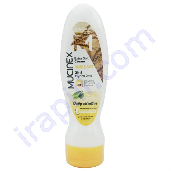 کرم دست و صورت ماسینکس حاوی عصاره آلوئه ورا و روغن گندم حجم 200 میلی لیتر