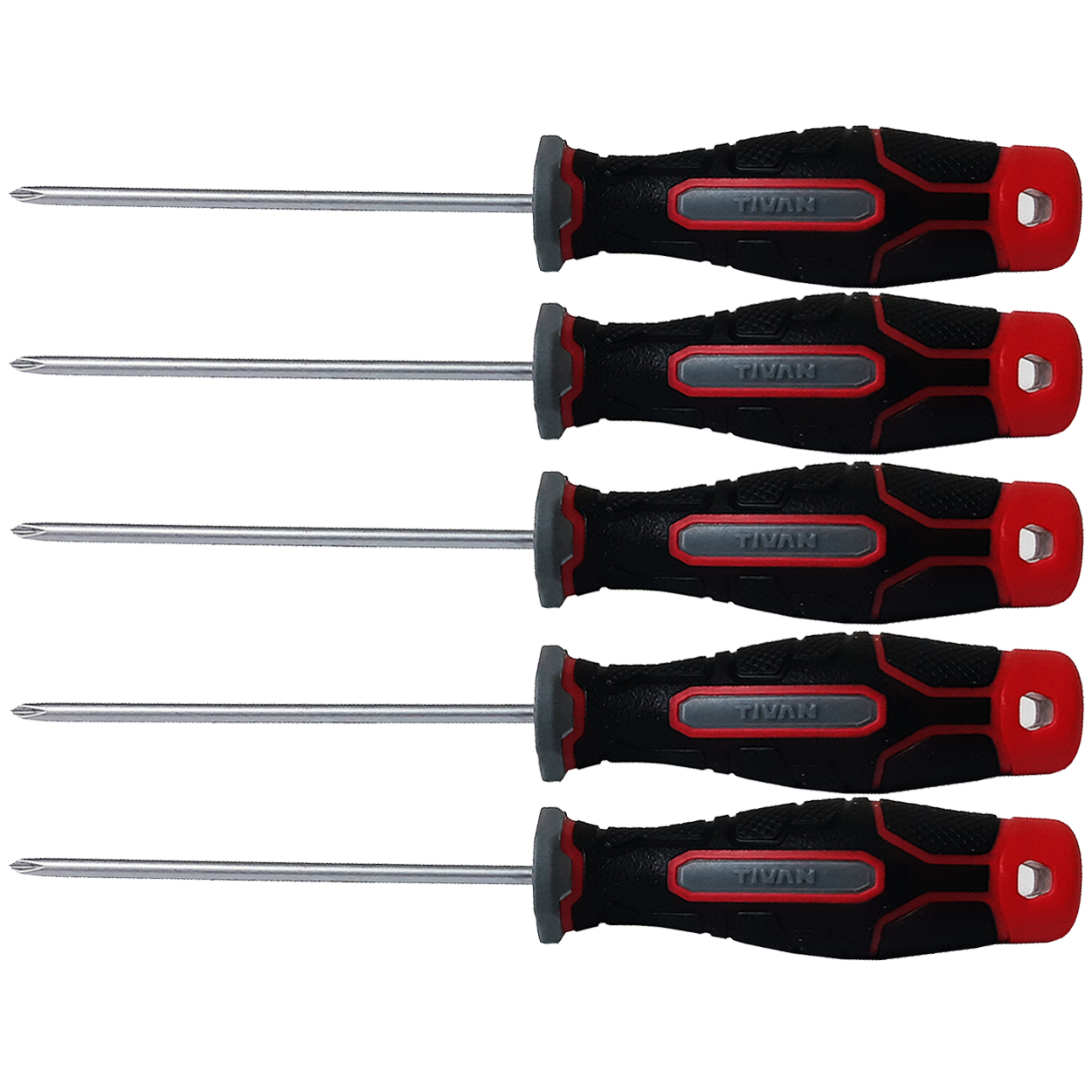 پیچ گوشتی چهارسو تیوان مدل AT - 3x75 مجموعه 5 عددی