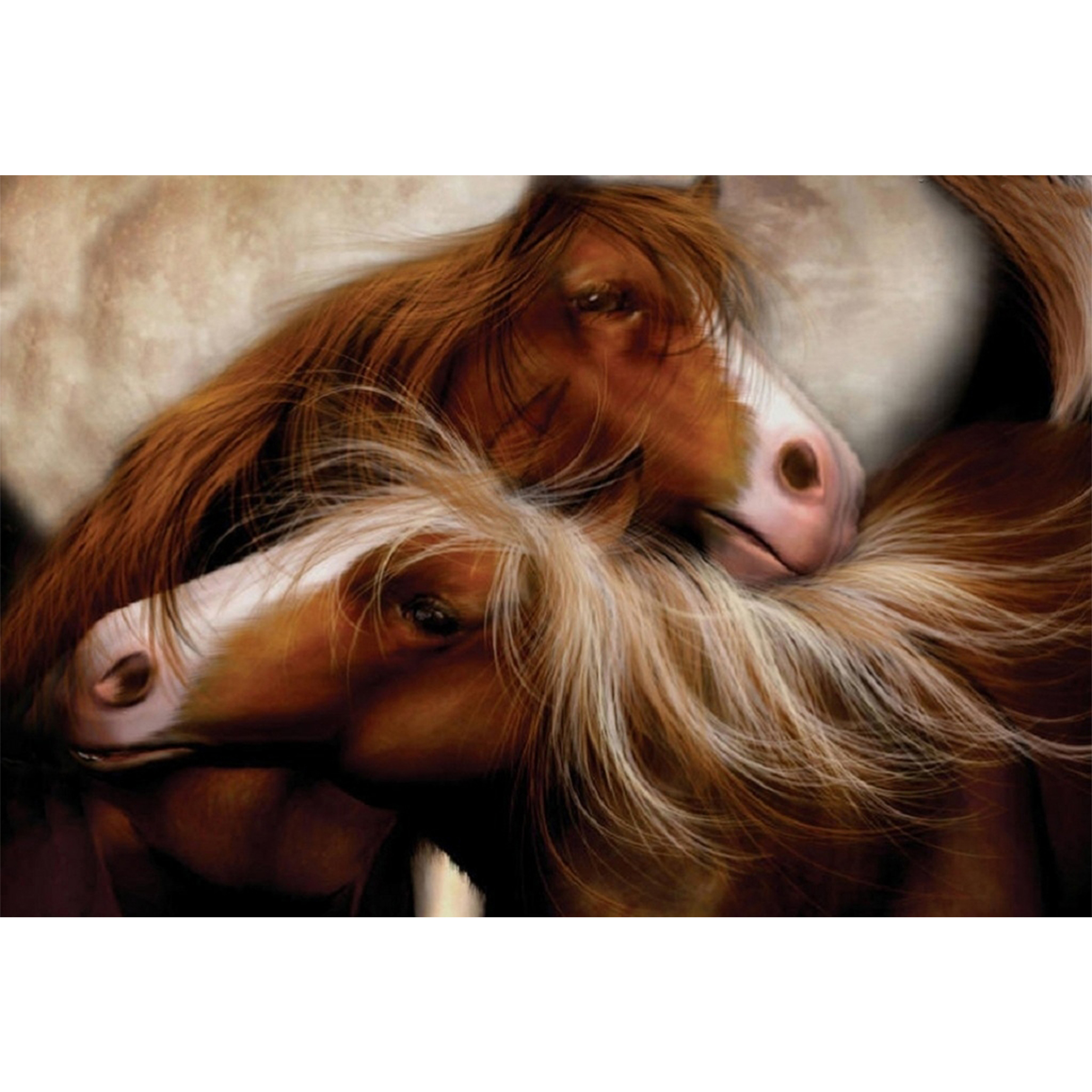 تابلو شاسی طرح نقاشی عاشقانه اسب مدل T1125