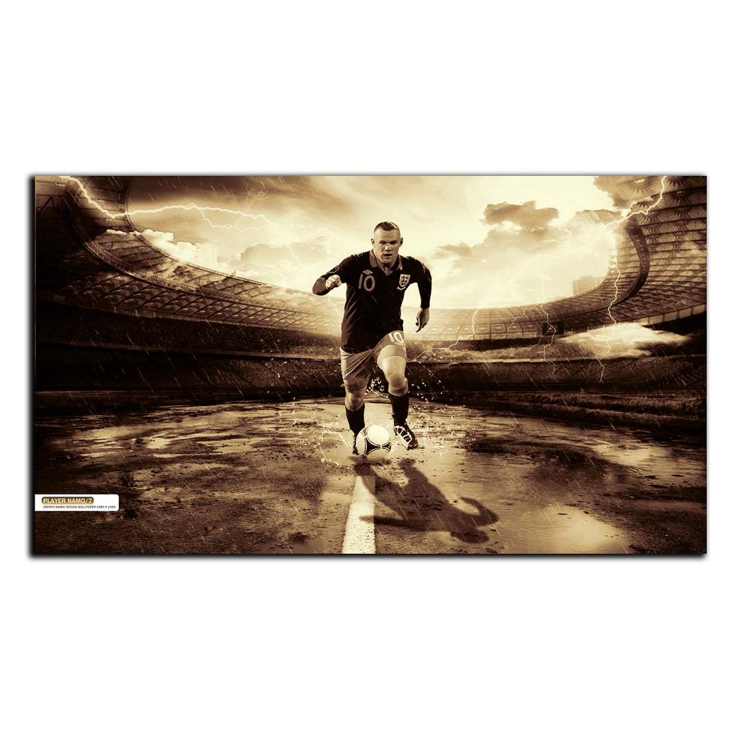 تابلو شاسی بکلیت طرح بازیکن تیم ملی فوتبال انگلیس وین رونی مدل SH-S6753