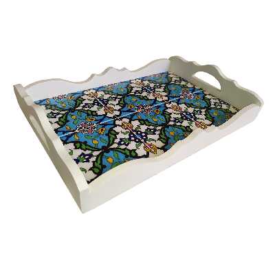 سینی کاشی کاری چوبی کد 2030101