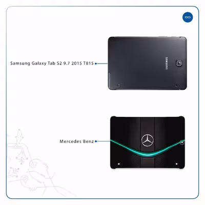برچسب پوششی ماهوت مدل Mercedes-Benz مناسب برای تبلت سامسونگ Galaxy Tab S2 9.7 2015 T815