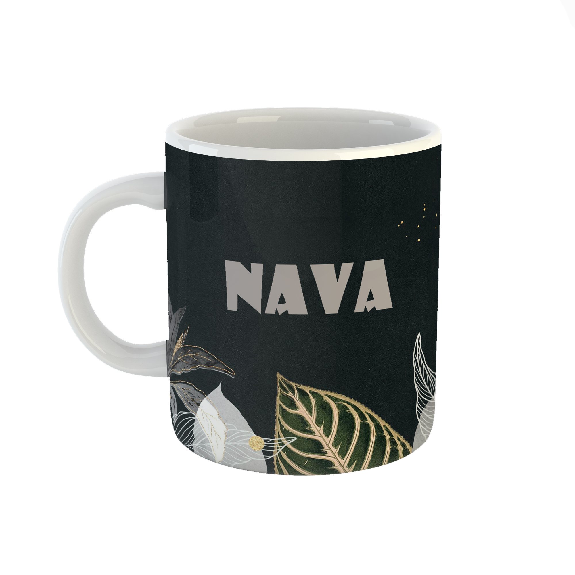 ماگ طرح اسم نوا مدل برگ کد 518