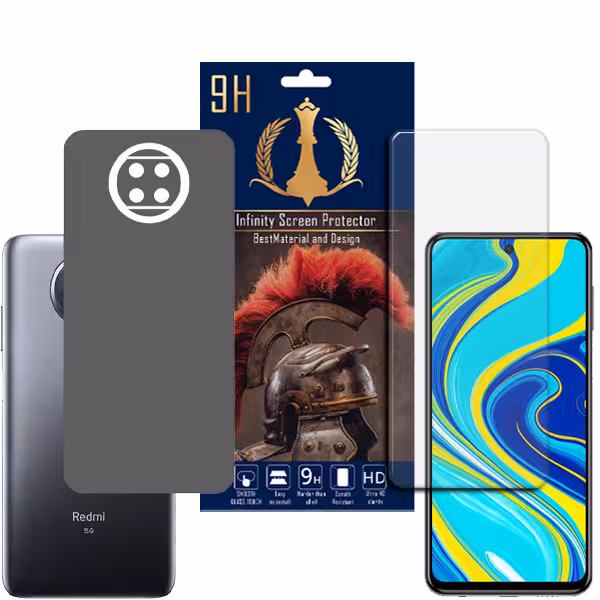 برچسب پوششی اینفینیتی مدل PRO MAX مناسب برای گوشی موبایل شیائومی REDMI NOTE 9T به همراه محافظ صفحه نمایش