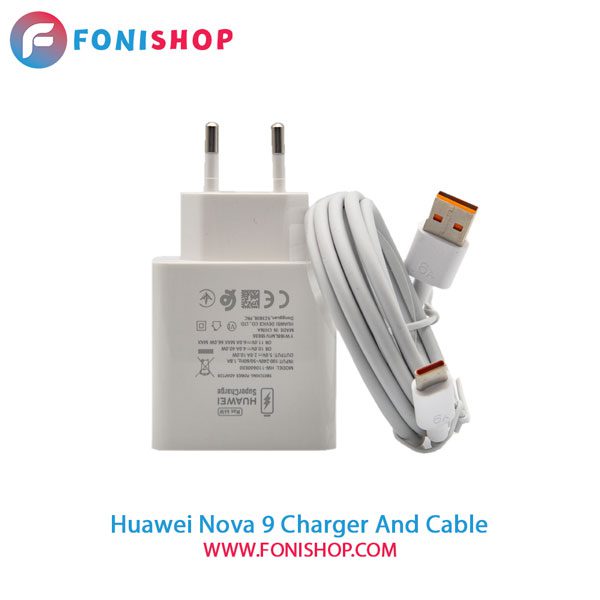 کابل و شارژر سوپر فست شارژ اصلی هوآوی Huawei Nova 9