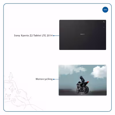 برچسب پوششی ماهوت مدل Motorcycling مناسب برای تبلت سونی Xperia Z2 Tablet LTE 2014