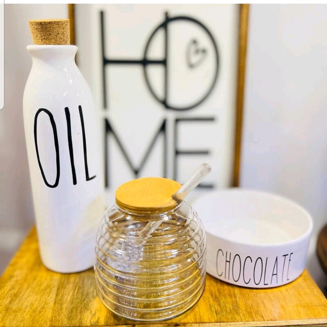 روغن ریز سرامیکی  با درب چوب پنبه 