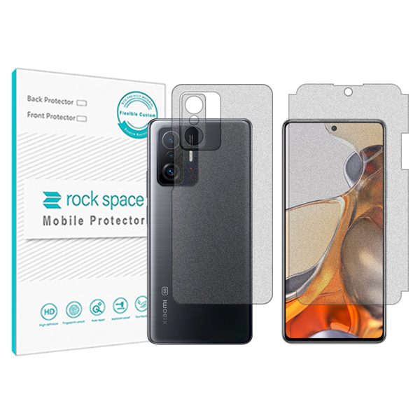 گلس صفحه نمایش و پشت گوشی شیائومی 11T Pro مدل نانو هیدروژل مات برند راک اسپیس کد SS