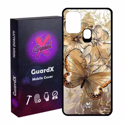 کاور گارد ایکس طرح پروانه مدل Glass10272 مناسب برای گوشی موبایل سامسونگ Galaxy M31 / M31 Prime / F41