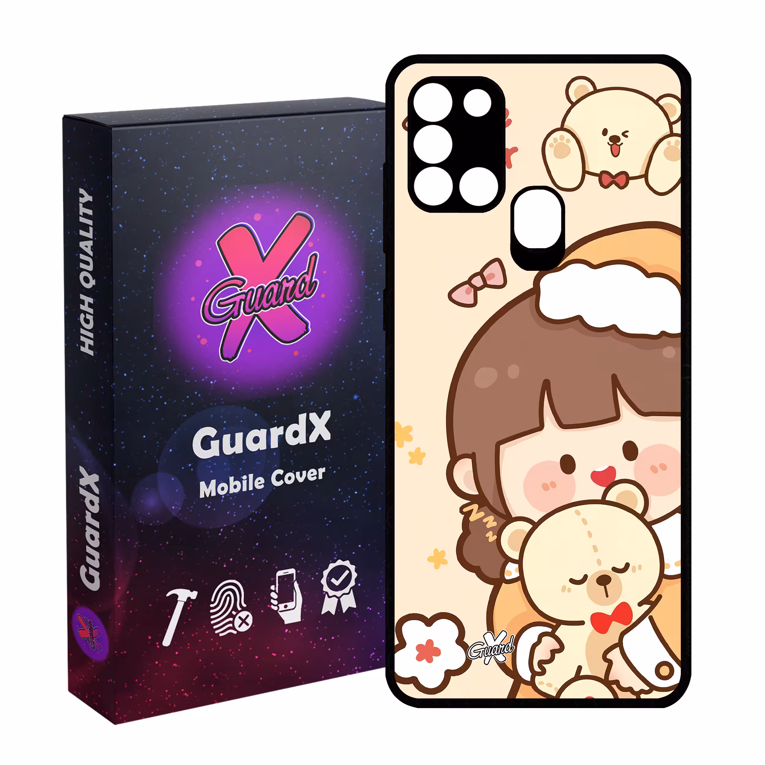 کاور گارد ایکس طرح Girl مدل Glass10524 مناسب برای گوشی موبایل سامسونگ Galaxy A21s