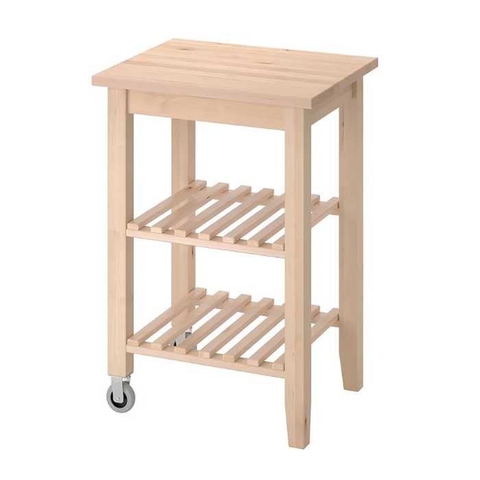 ترولی چوبی آشپزخانه ایکیا مدل BEKVAM
