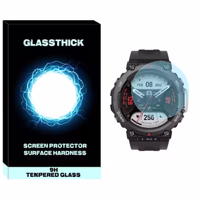 محافظ صفحه نمایش شیشه ای گلستیک مدل SH-GL مناسب برای ساعت هوشمند آمازفیت T-Rex 2