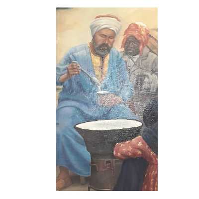 تابلو رنگ روغن مدل شیر فروش کد 204