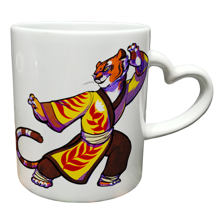 ماگ مدل دسته قلبی طرح پاندا کنگ فو کار کد 77