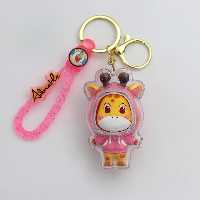 سرکلیدی فضایی سیلیکونی زرافه صورتی 30964